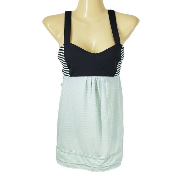 Lululemon Run: Back On Track Tank Women's Size 6 Mint‎ Green & Black - Picture 7 of 11